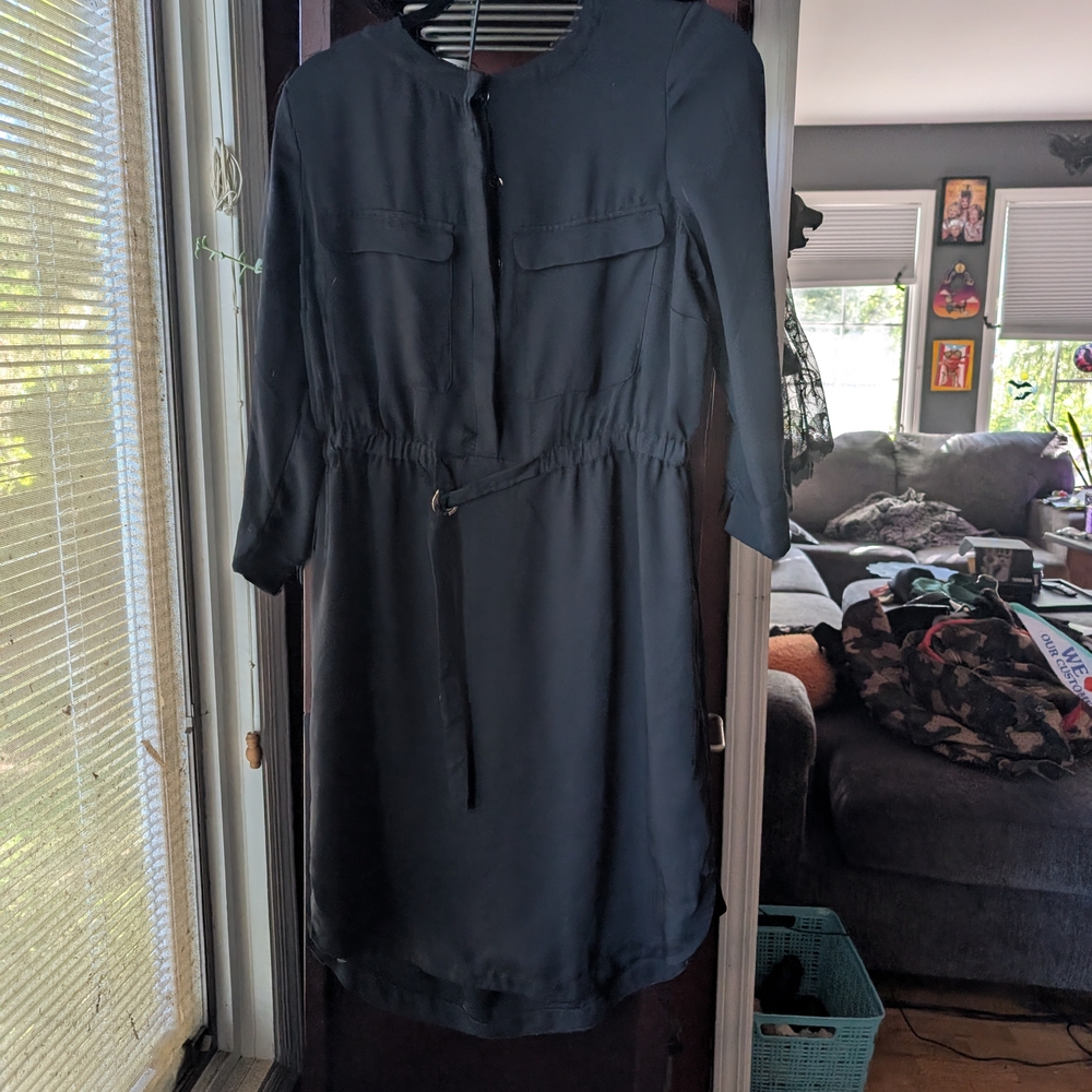 H&M Black Long Sleeve Dress
